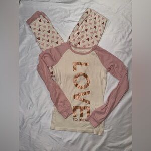 The Children's Place Pink and Cream Pajama Set